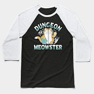 Dungeon Meowster Cat Lover Fantasy Games Zip Baseball T-Shirt